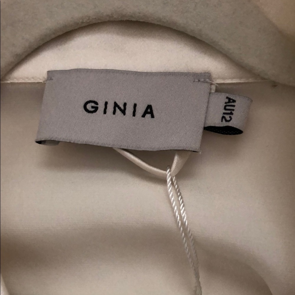 NWT Ginia Cream Silk Pajama Top - Picture 10 of 16